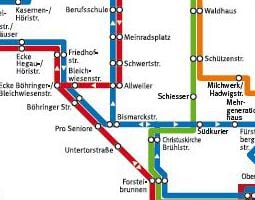 Mapa veřejné dopravy města Radolfzell