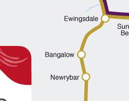 バイロンベイ公共交通機関地図