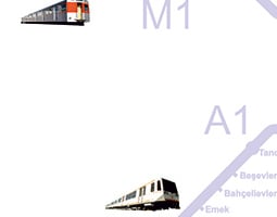Mapa veřejné dopravy města Ankara
