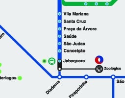 Sao Paulo Julkisen liikenteen kartta