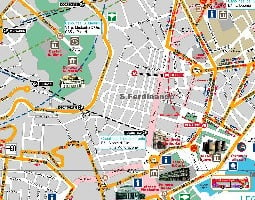 Mapa de transporte público de Nápoles 