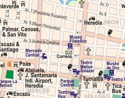 Mapa de transporte público de San José 