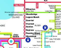 ケープタウン公共交通機関地図