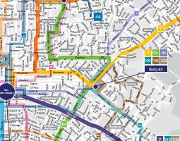 クライストチャーチ公共交通機関地図