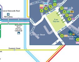 ゴールウェイ公共交通機関地図