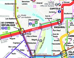 Карта общественного транспорта: Тулуза 