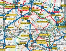 München Karta över kollektivtrafik