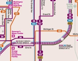 Mapa verejnej dopravy – Orlando
