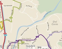 圣地亚哥公共交通地图