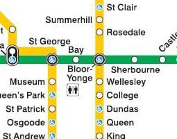 Карта общественного транспорта: Торонто 