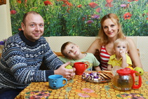 Exempelbild av bostadskategorin som Kiev Language School anordnar.