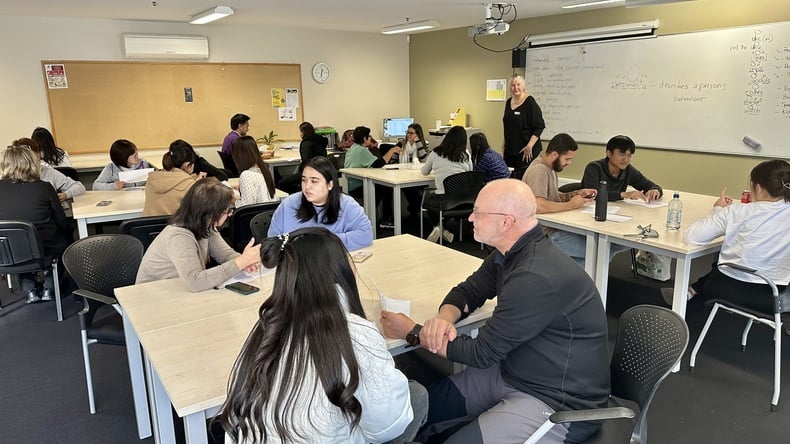 Students in class