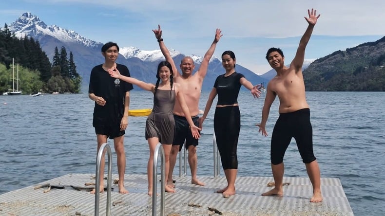 Student Activities - swimming in lake