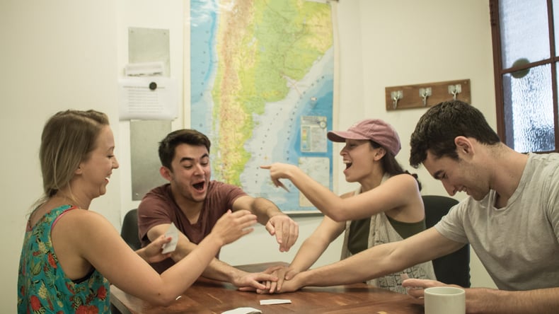 الطلاب في الفصل في Academia بوينس آيرس