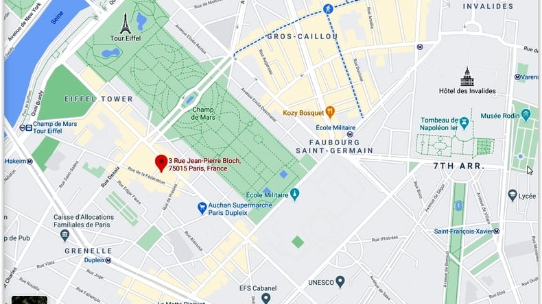 Location of ACCORD Tour Eiffel school