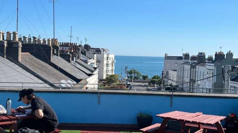 Gyönyörű tetőterasz