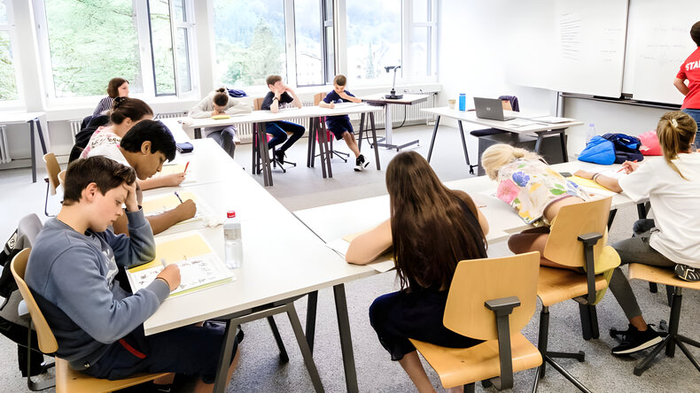Students in class