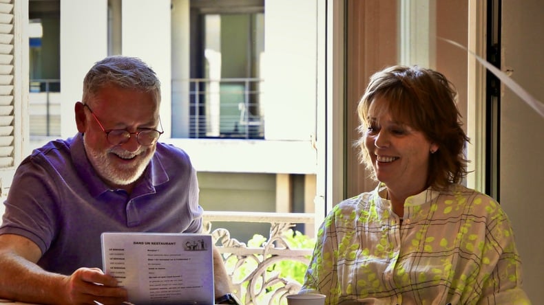 Practising ordering from a restaurant menu