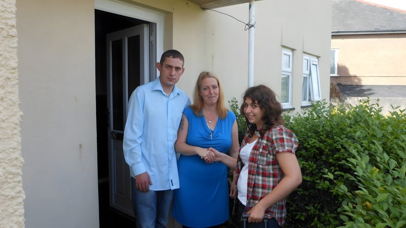 Anglofil værtsfamilie og studerende