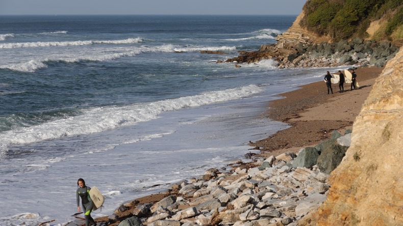 Dzień na plaży w Biarritz