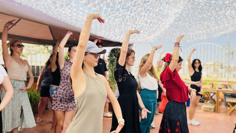 Dançando Flamenco no nosso terraço