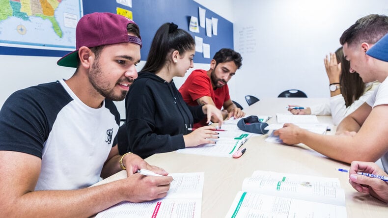 Students in class