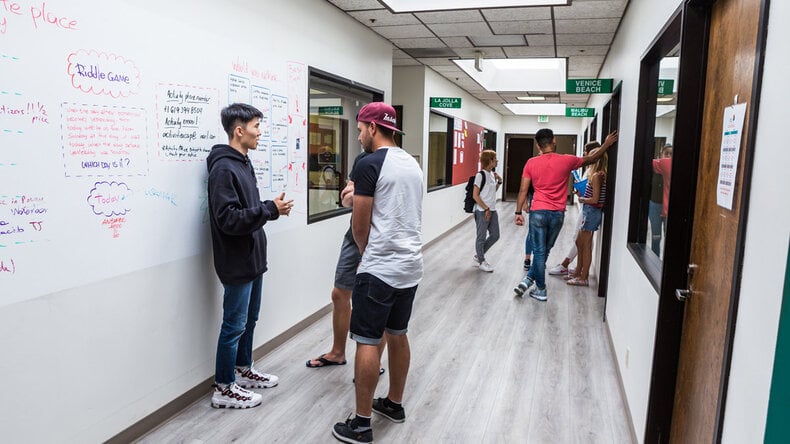 school corridor