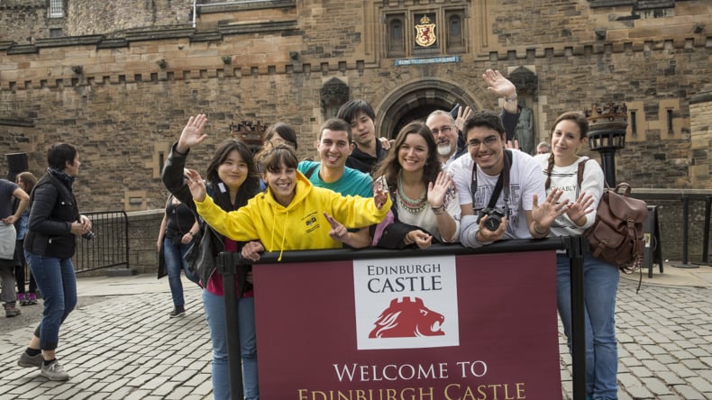 Happy students 