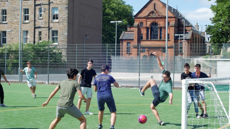 Playing sport