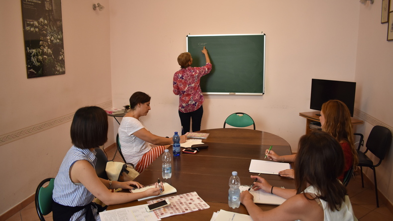 Professeur et étudiants