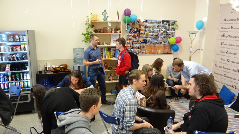 Students chatting