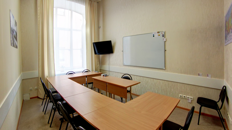 Desk in classroom 