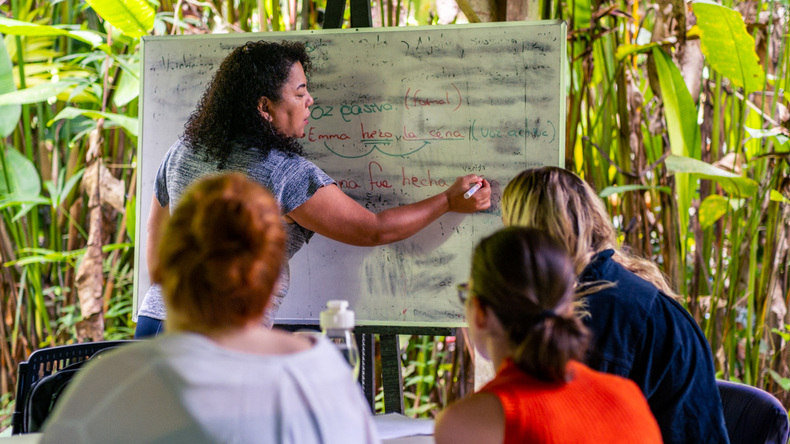 aula aberta na Escola da Diversidade de Puerto Viejo
