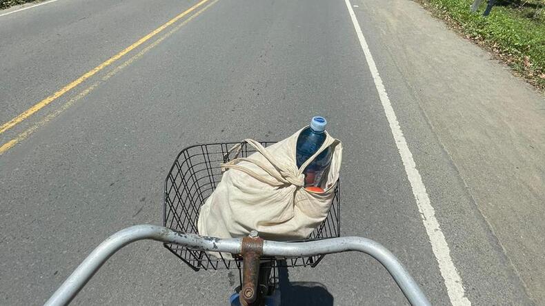 Meu trajeto de bicicleta até a escola