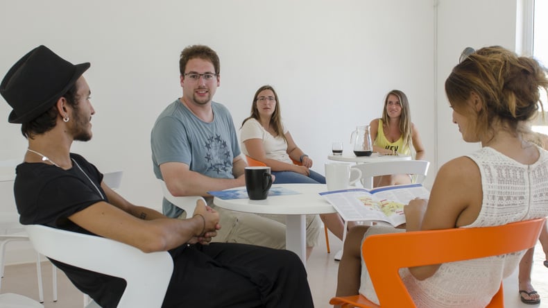 Students relaxing 