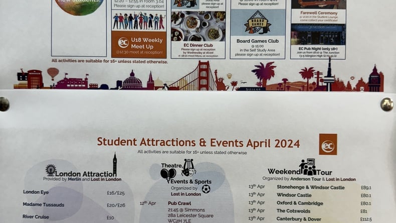 Sosialt program på EC English