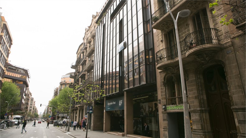 Gade uden for EF Barcelona