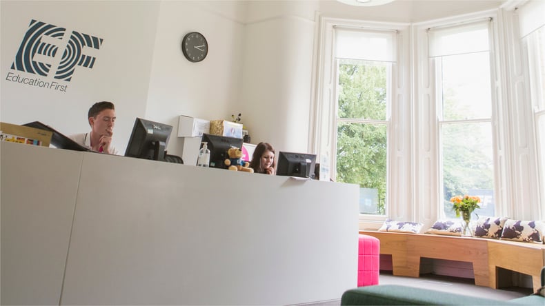 Receção na EF Manchester