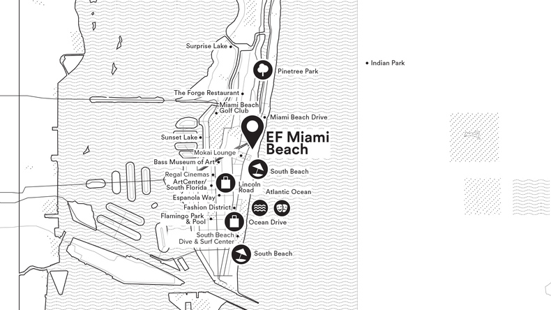 Emplacement de l'école EF Miami