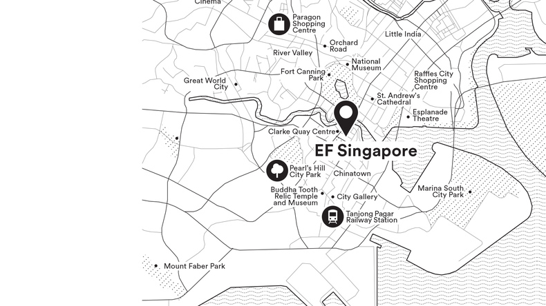 Mapa de ubicación de Singapur