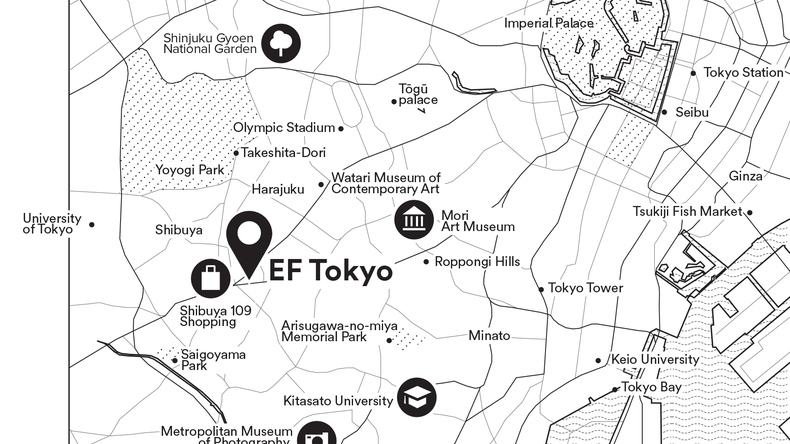 خريطة موقع طوكيو