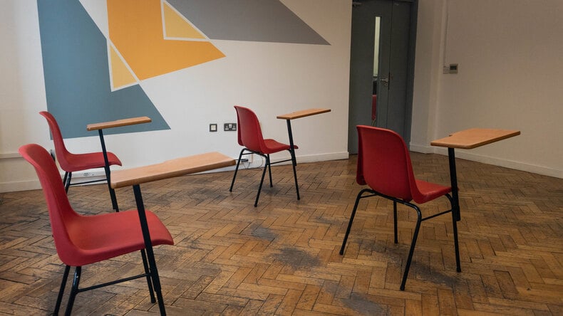 Eli-skolerne - klasseværelset på Dame Street