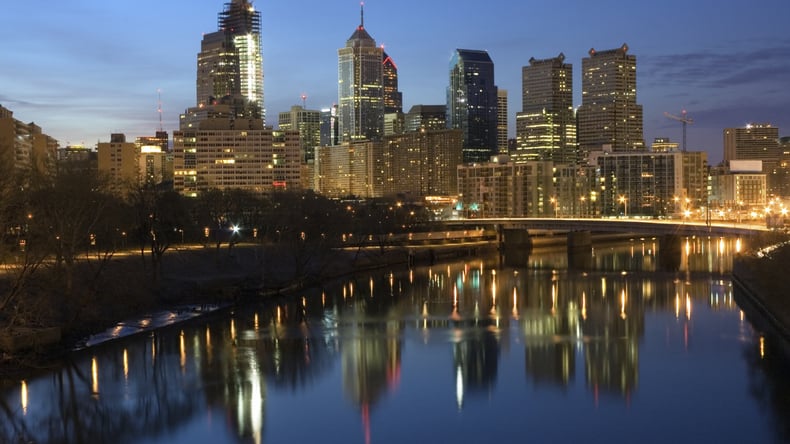 Philadelphia folyóra néző kilátás