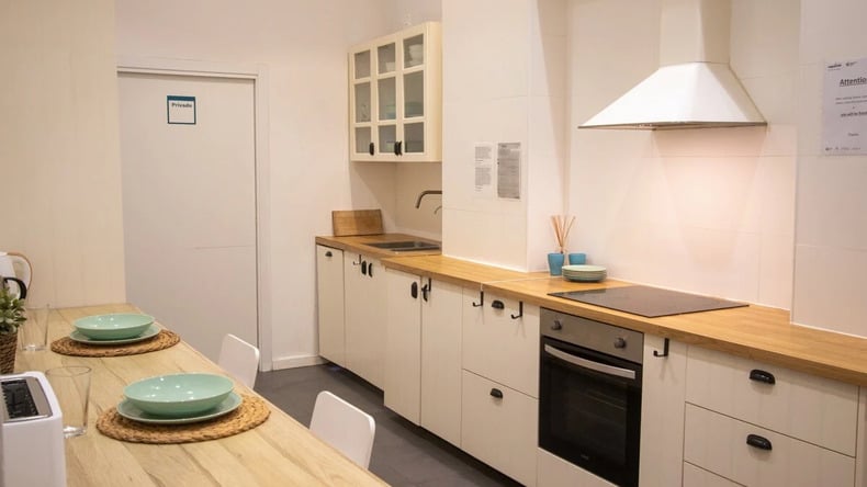  المطبخ (Apartamentos Resiolé La Nave)