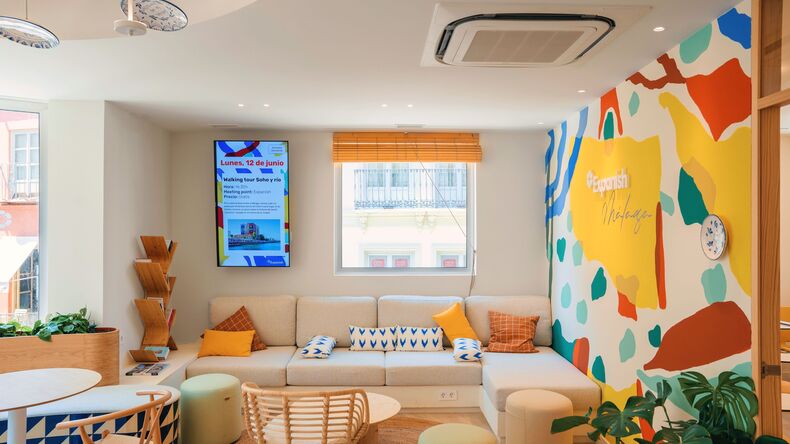 Student lounge at Expanish Málaga