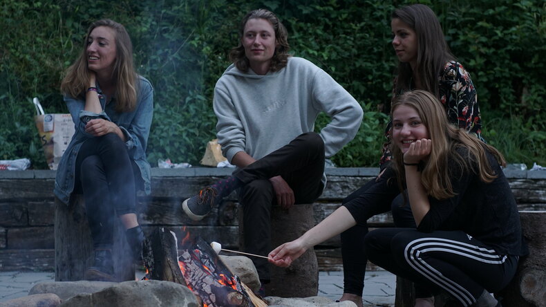 Around the camp fire