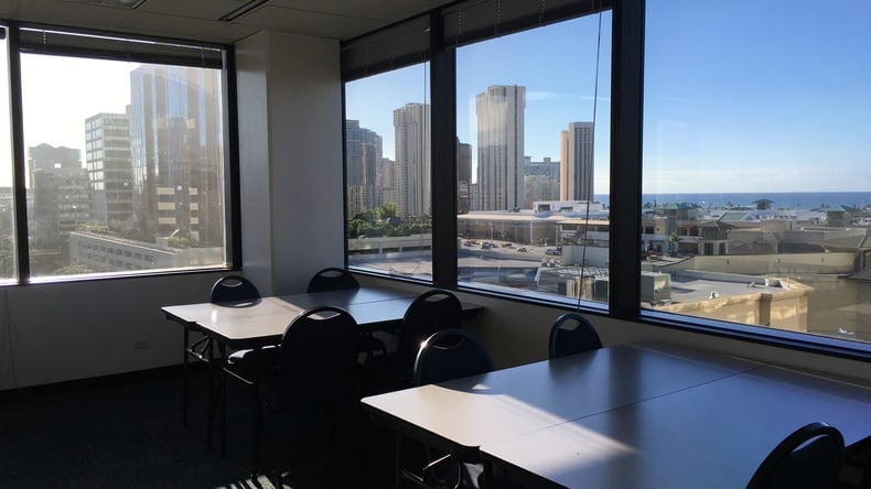 교실에서 보이는 전경