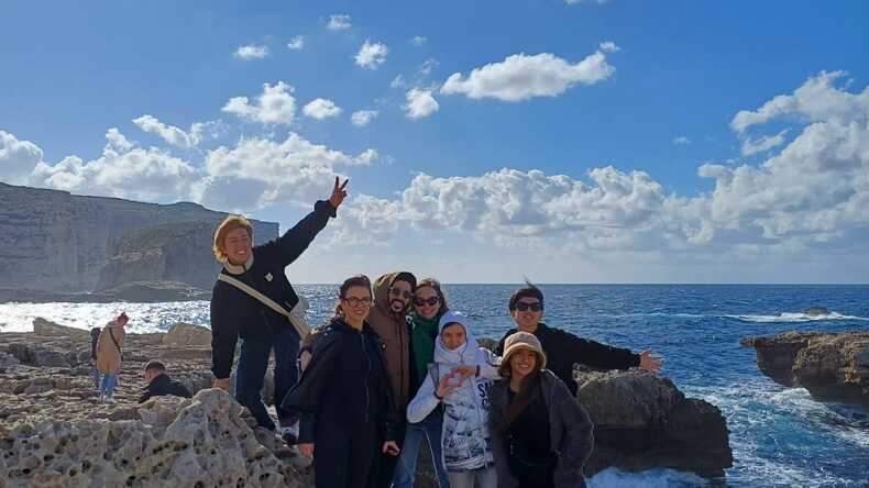 studerende under Gozo- og Comino-turen, der afholdes hver lørdag med GSE