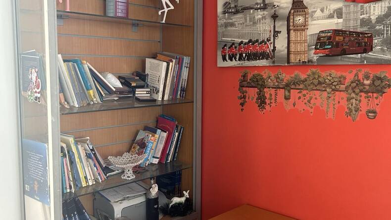 Library corner and snacks
