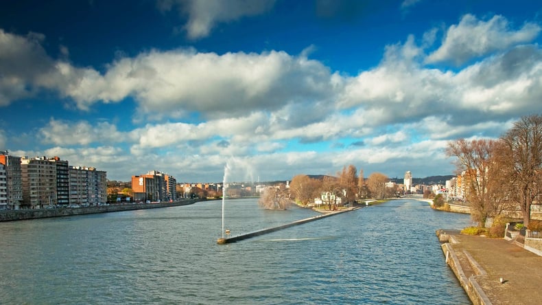 Meuse og Parc Boverie i Liège